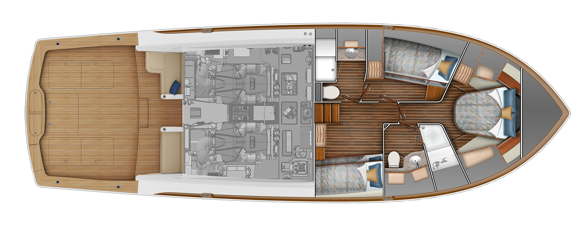 Three Stateroom Queen Forward