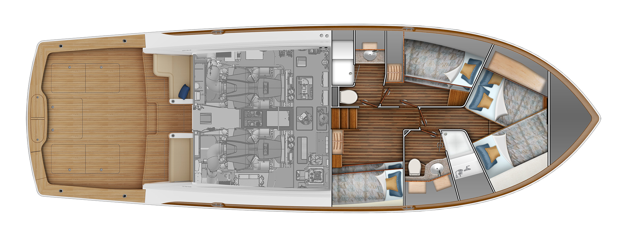 Three Stateroom Crossover Forward